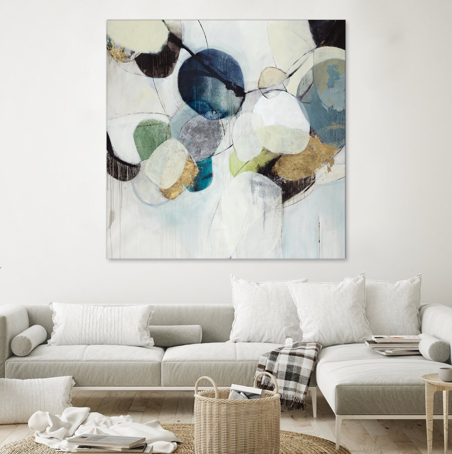 Bonding Moments by Daleno Art on GIANT ART - blue abstract