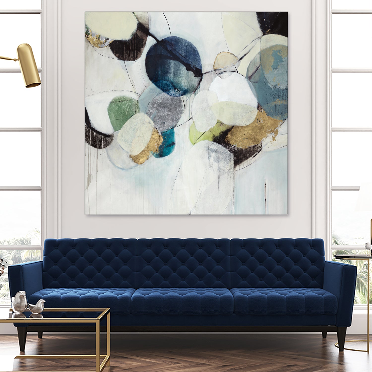 Bonding Moments by Daleno Art on GIANT ART - blue abstract