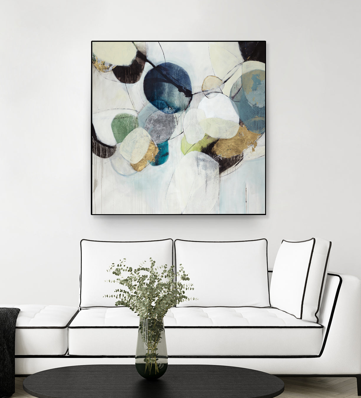 Bonding Moments by Daleno Art on GIANT ART - blue abstract