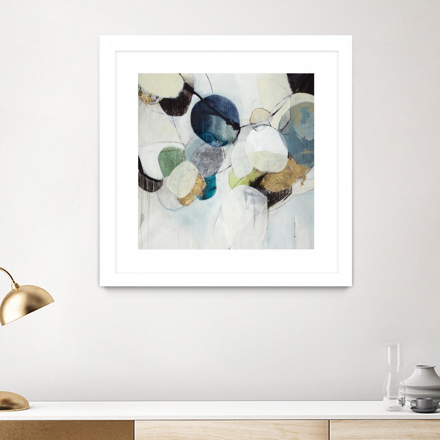 Bonding Moments by Daleno Art on GIANT ART - blue abstract