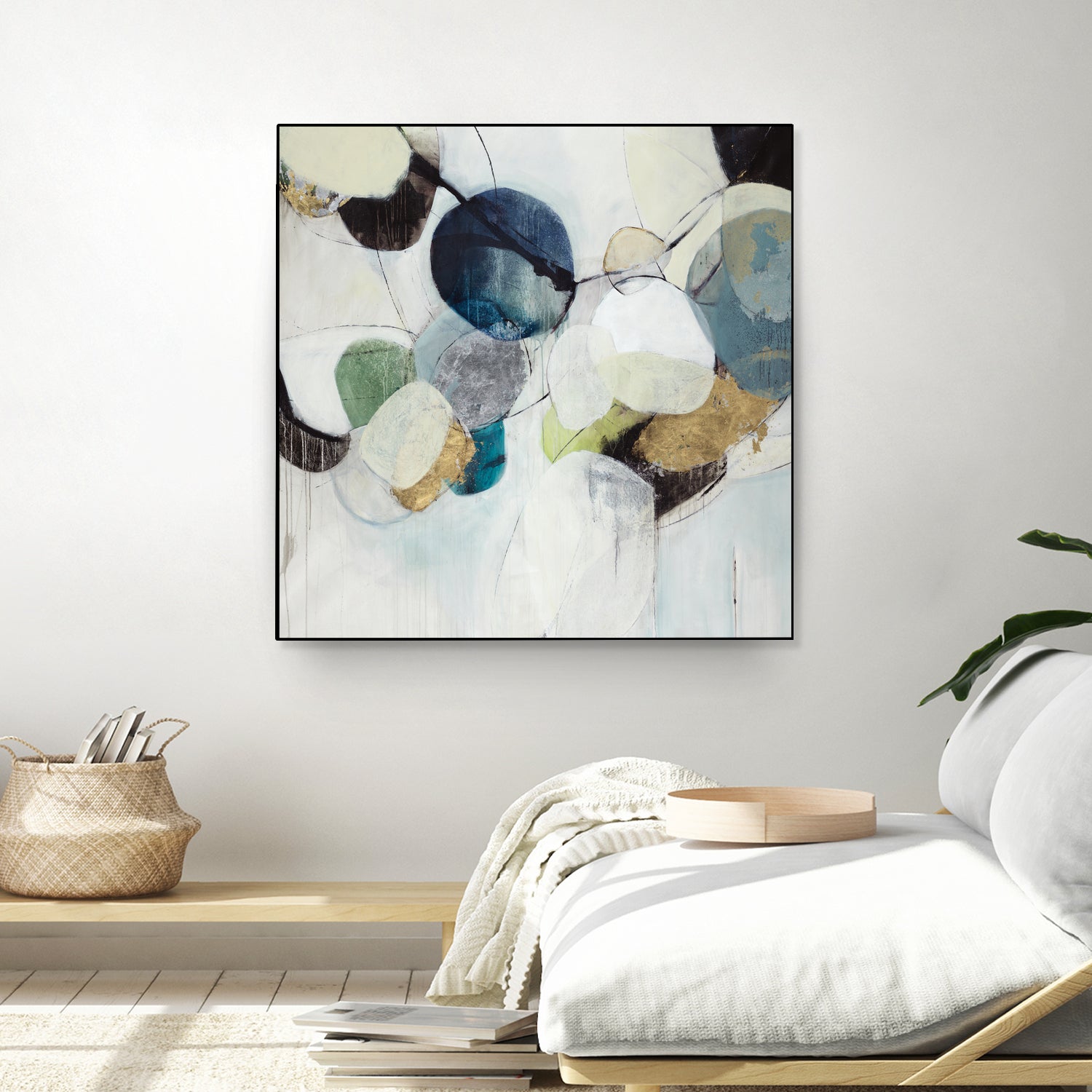 Bonding Moments by Daleno Art on GIANT ART - blue abstract