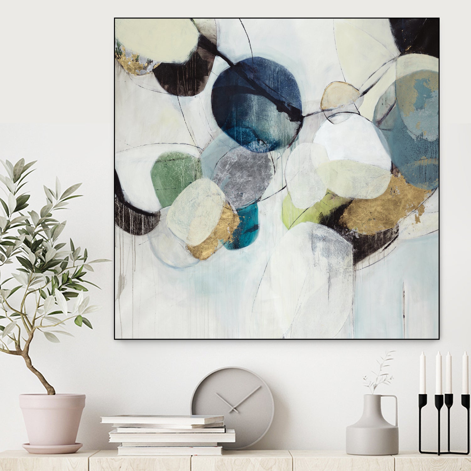 Bonding Moments by Daleno Art on GIANT ART - blue abstract