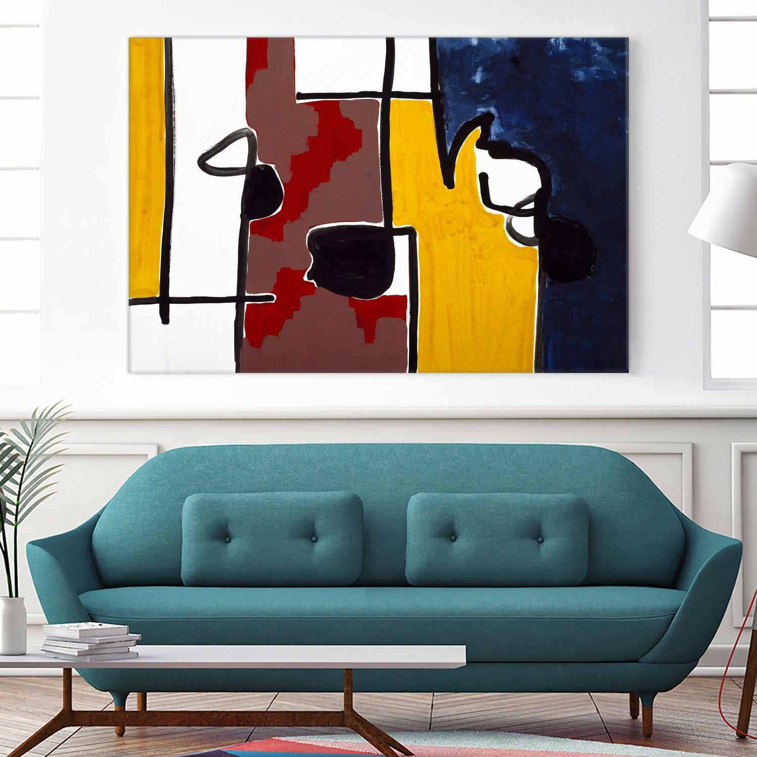 Harbor II by Lee Crew on GIANT ART - yellow abstract pattern