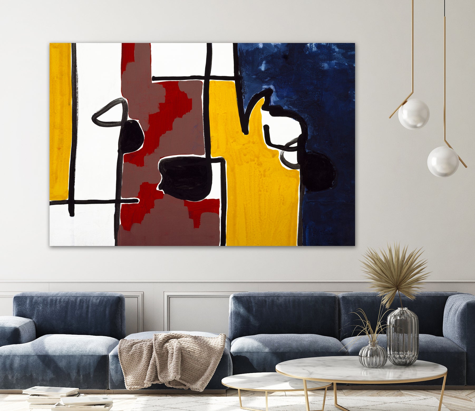 Harbor II by Lee Crew on GIANT ART - yellow abstract pattern