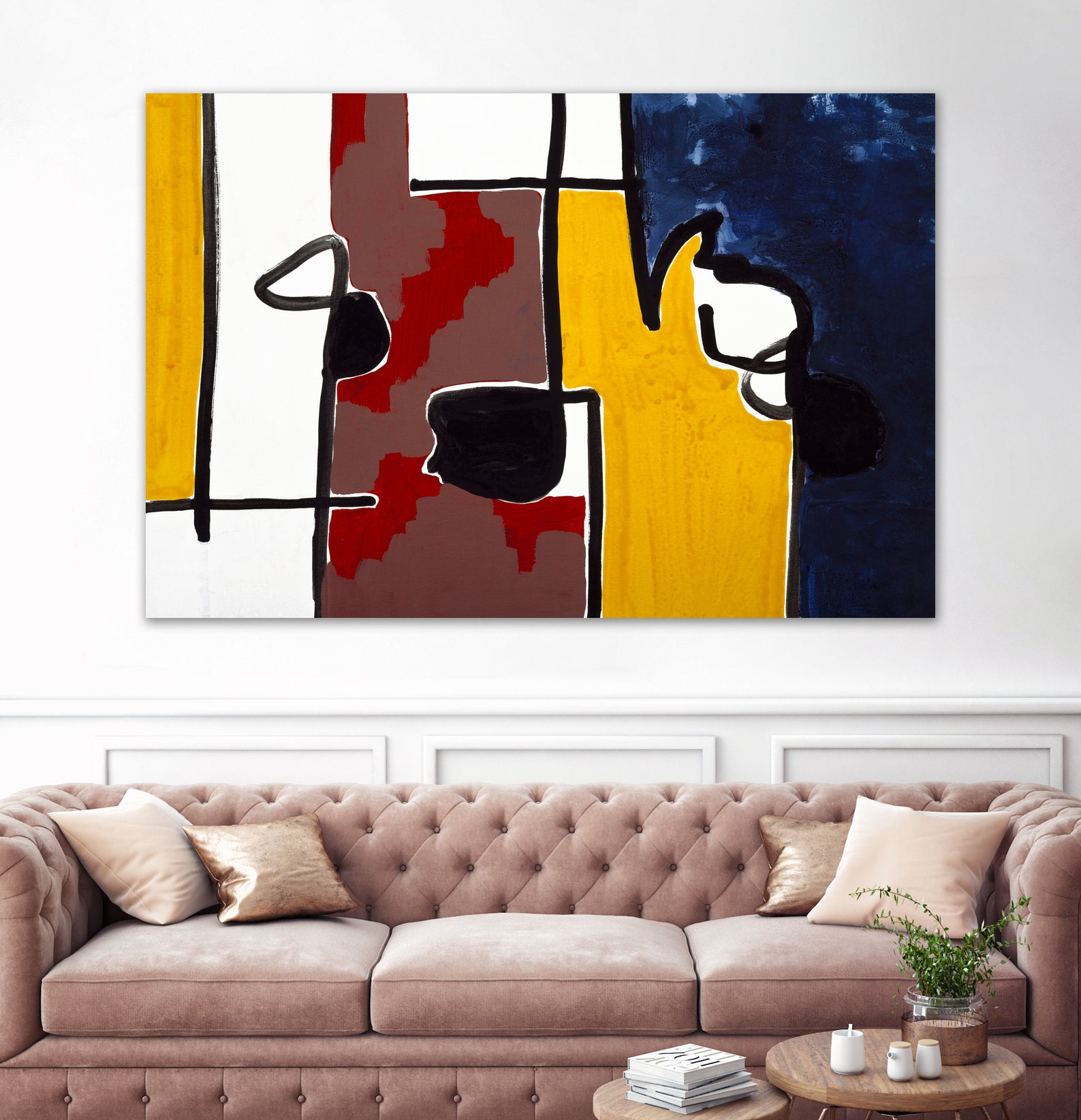 Harbor II by Lee Crew on GIANT ART - yellow abstract pattern