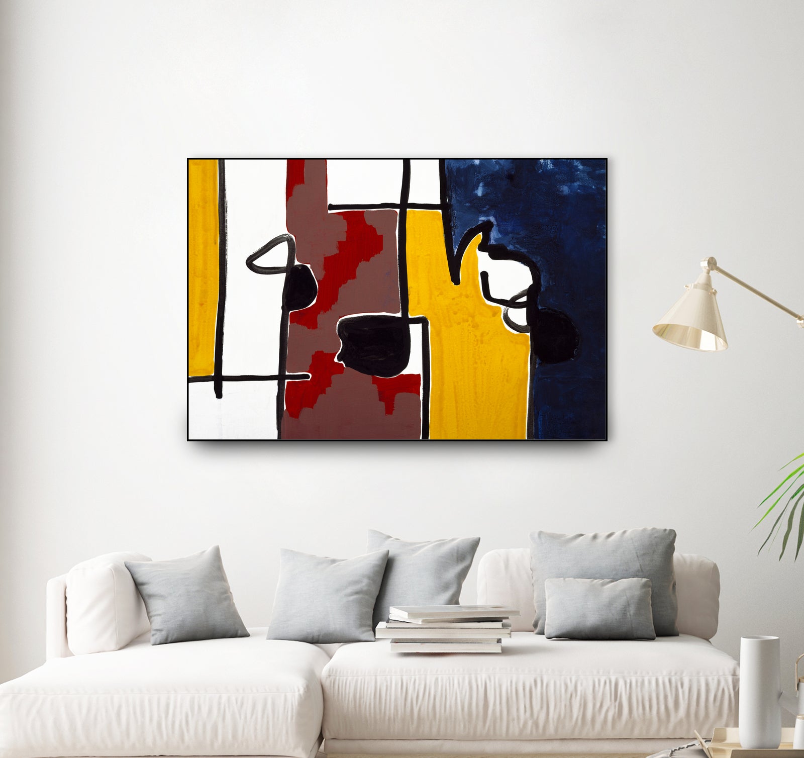 Harbor II by Lee Crew on GIANT ART - yellow abstract pattern