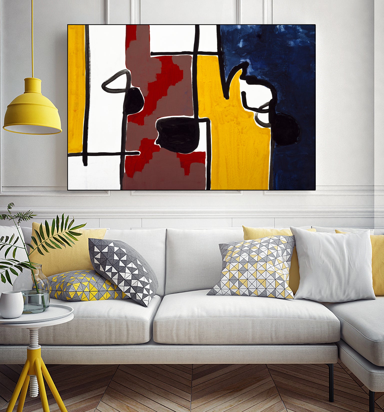 Harbor II by Lee Crew on GIANT ART - yellow abstract pattern