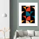 Monochrome Patterns 9 in Multi by NM Studio on GIANT ART - red abstract pattern