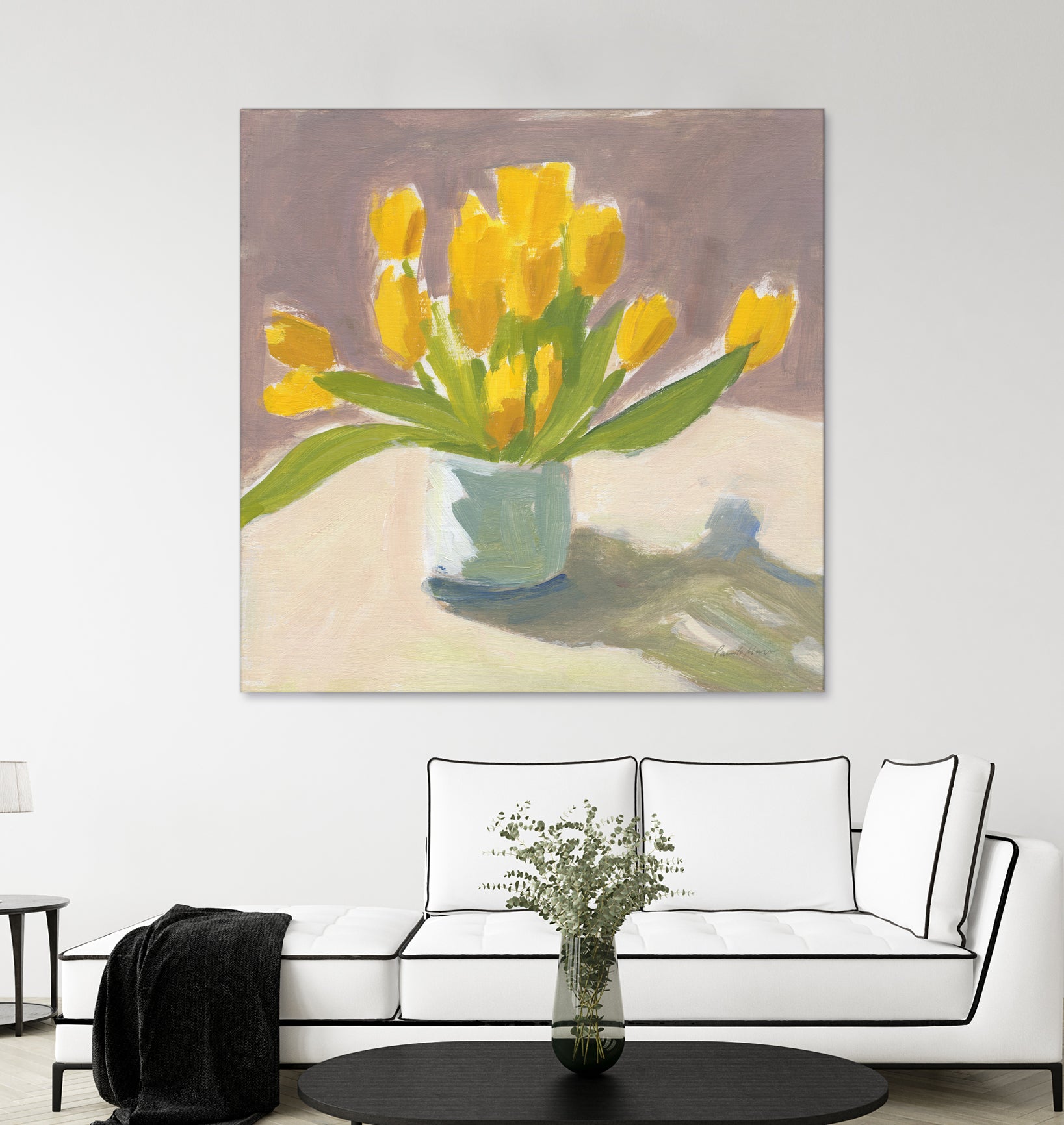 Sunny Tulips by Pamela Munger on GIANT ART - cream botanical