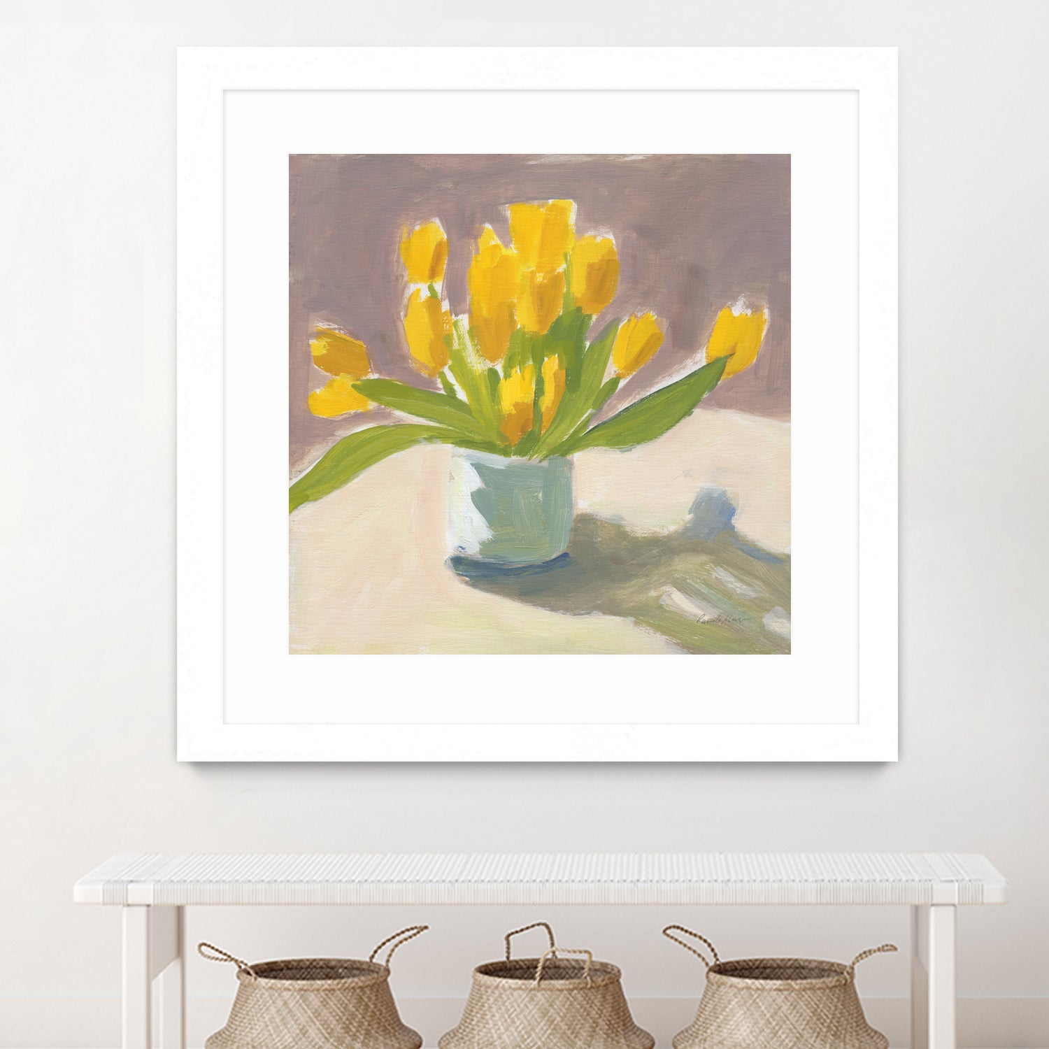 Sunny Tulips by Pamela Munger on GIANT ART - cream botanical