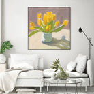 Sunny Tulips by Pamela Munger on GIANT ART - cream botanical