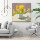 Sunny Tulips by Pamela Munger on GIANT ART - cream botanical