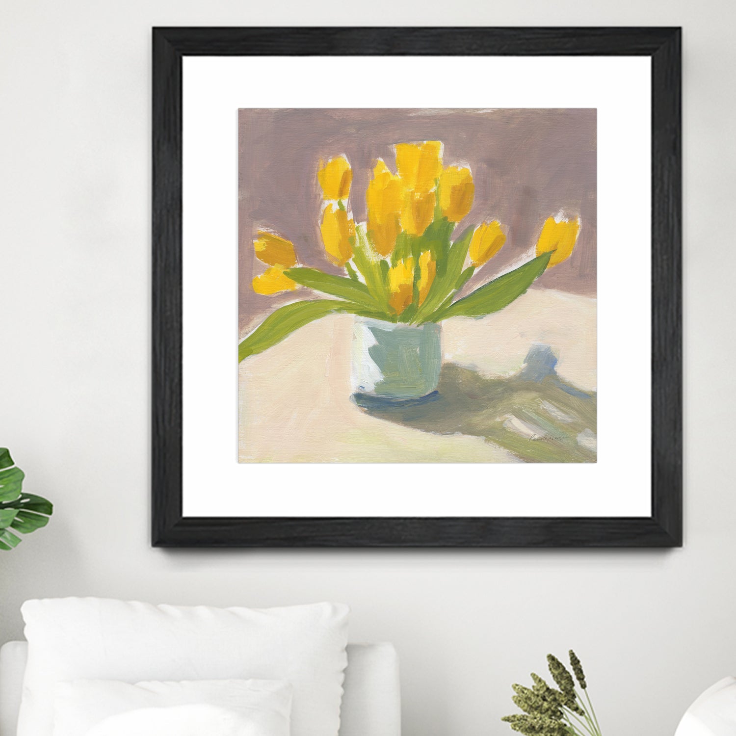 Sunny Tulips by Pamela Munger on GIANT ART - cream botanical