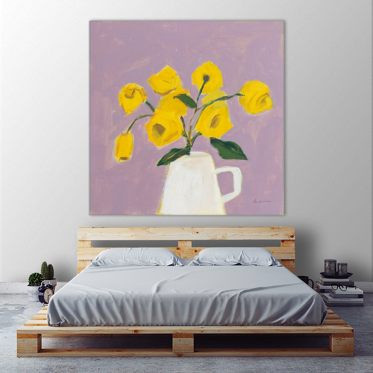 Sweet Yellow by Pamela Munger on GIANT ART - purple botanical