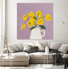 Sweet Yellow by Pamela Munger on GIANT ART - purple botanical