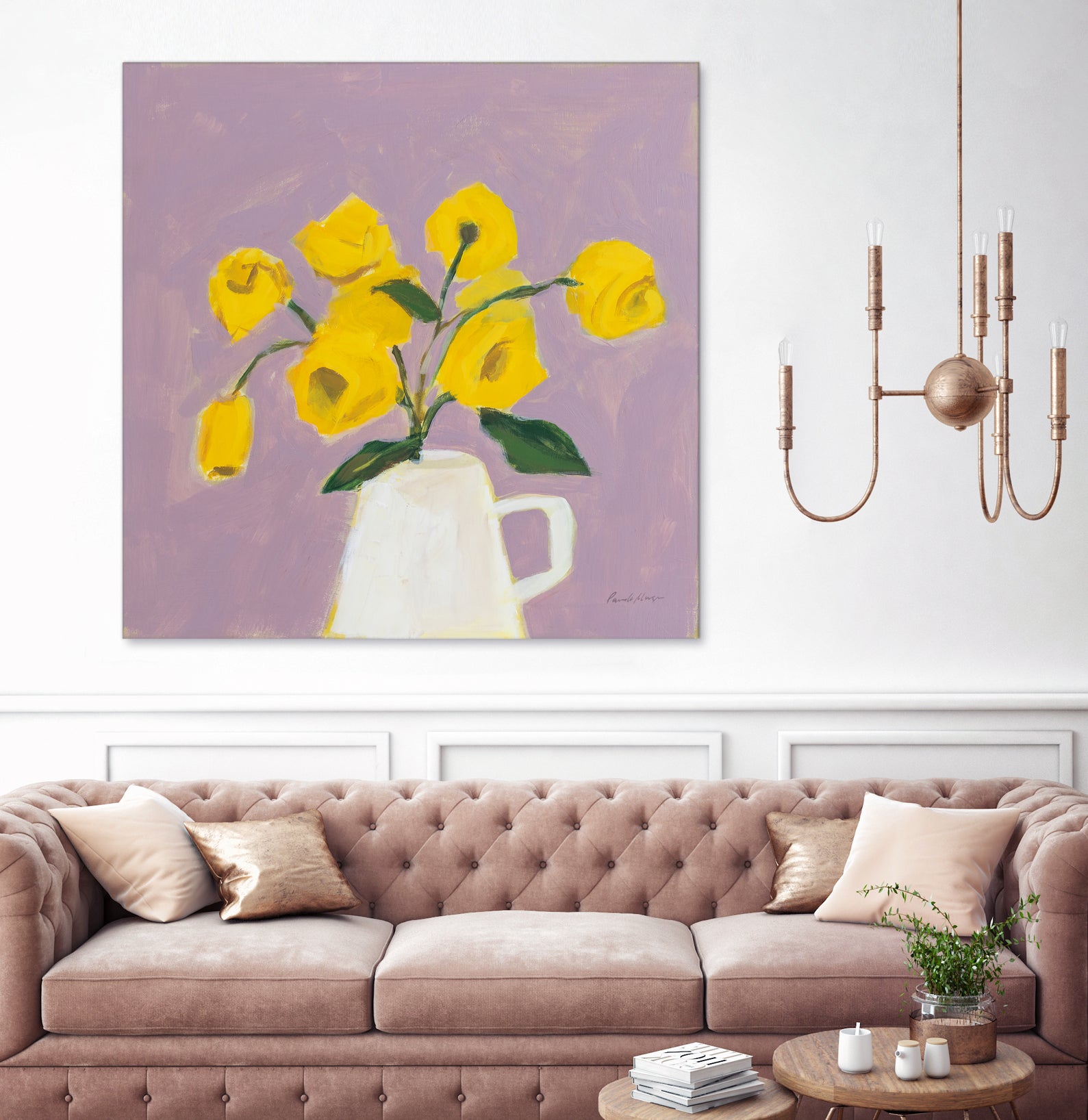 Sweet Yellow by Pamela Munger on GIANT ART - purple botanical