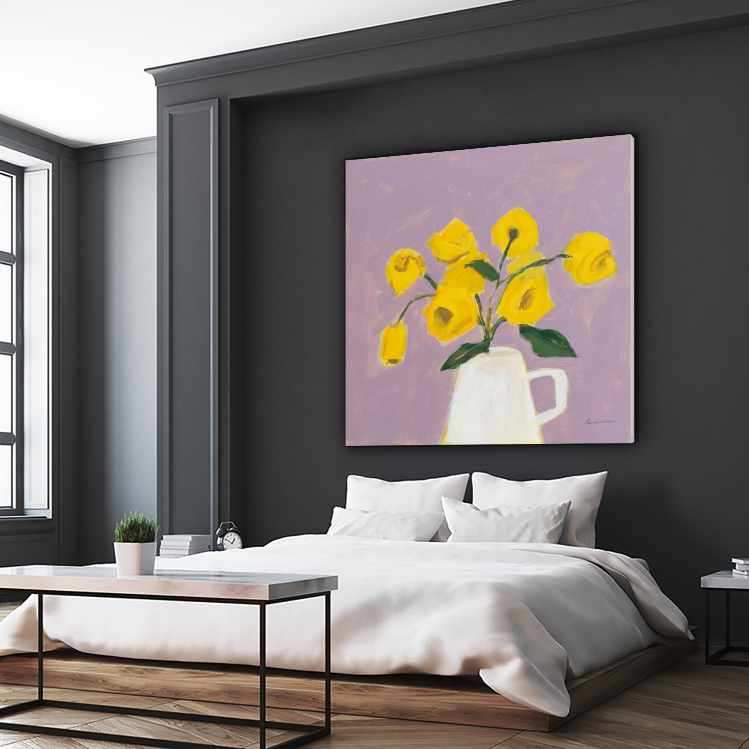 Sweet Yellow by Pamela Munger on GIANT ART - purple botanical