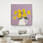 Sweet Yellow by Pamela Munger on GIANT ART - purple botanical