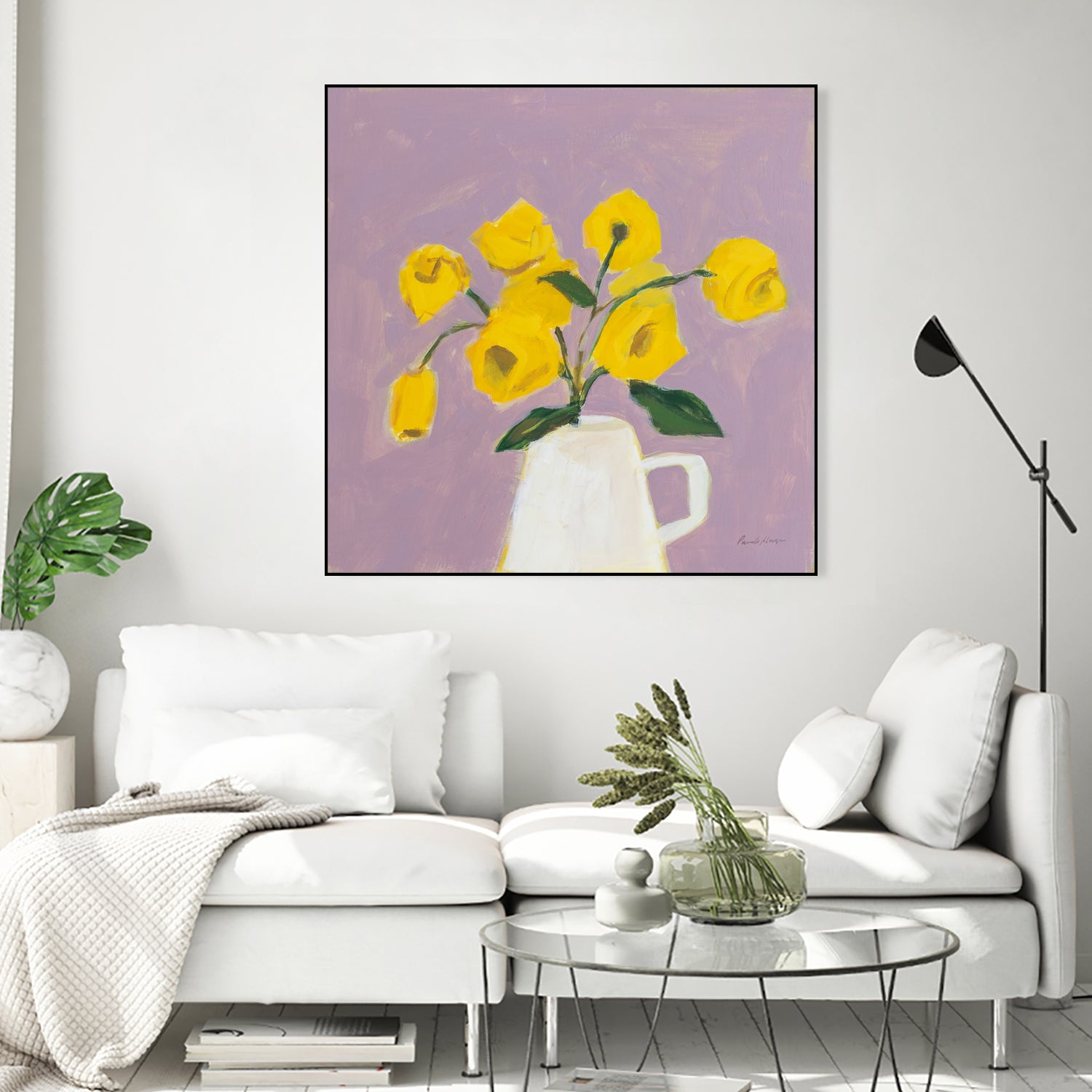 Sweet Yellow by Pamela Munger on GIANT ART - purple botanical