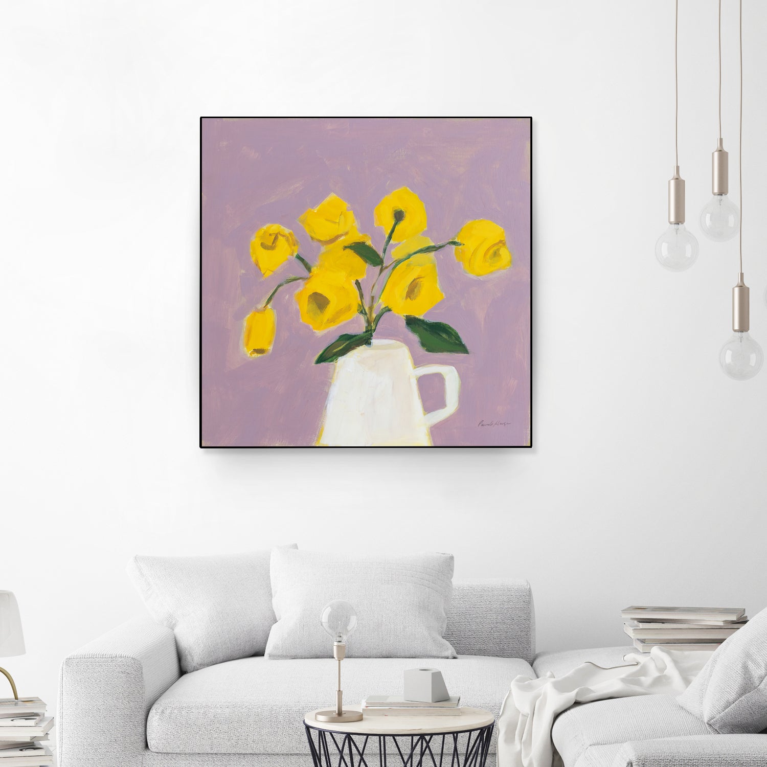 Sweet Yellow by Pamela Munger on GIANT ART - purple botanical