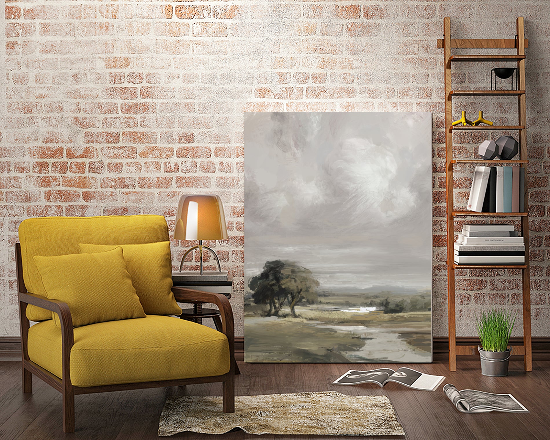 French Countryside by Danhui Nai on GIANT ART - brown