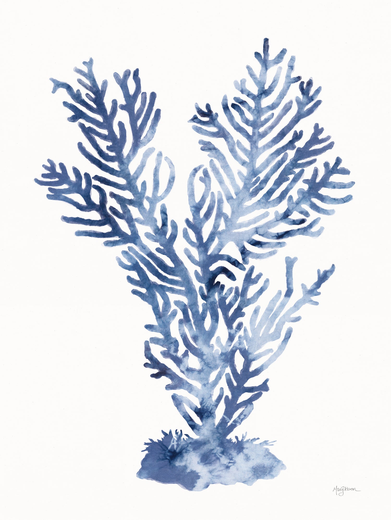 Shibori Coral I by Mary Urban on GIANT ART - blue