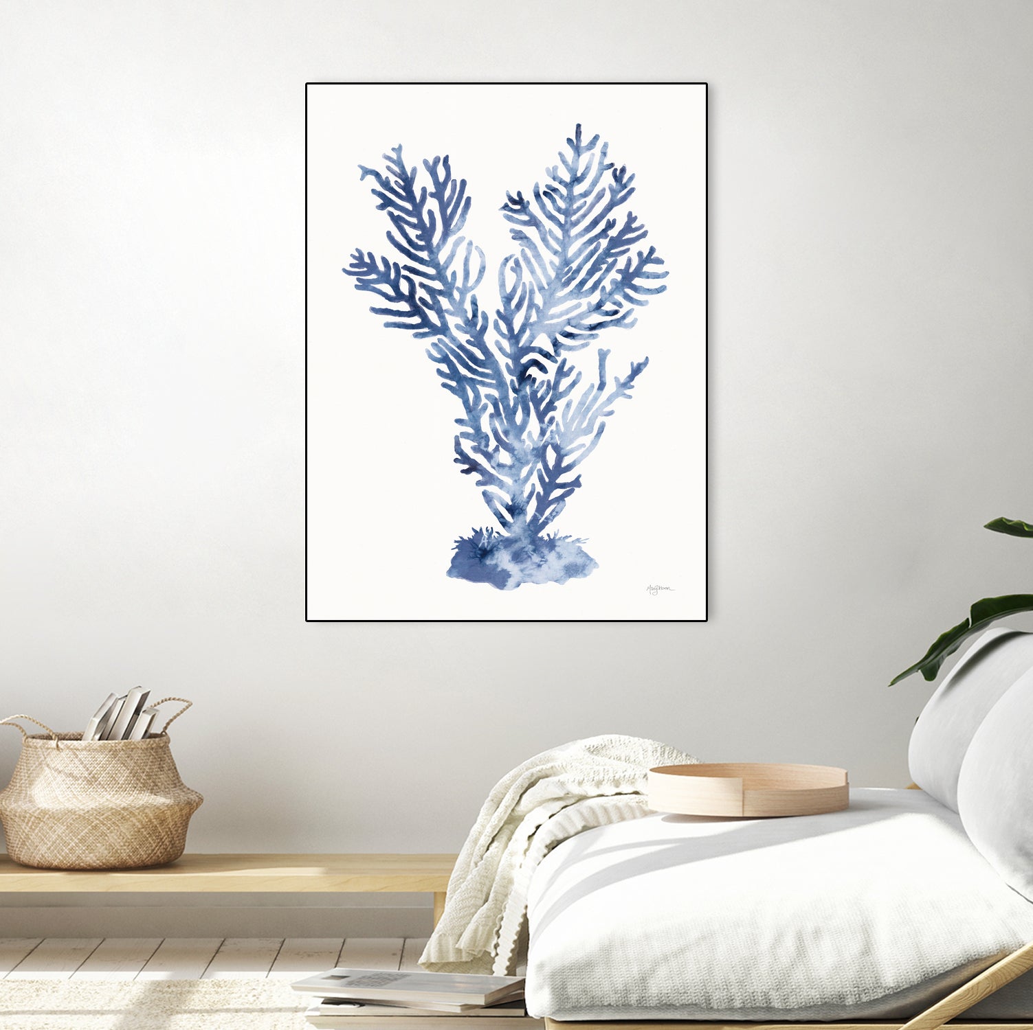Shibori Coral I by Mary Urban on GIANT ART - blue