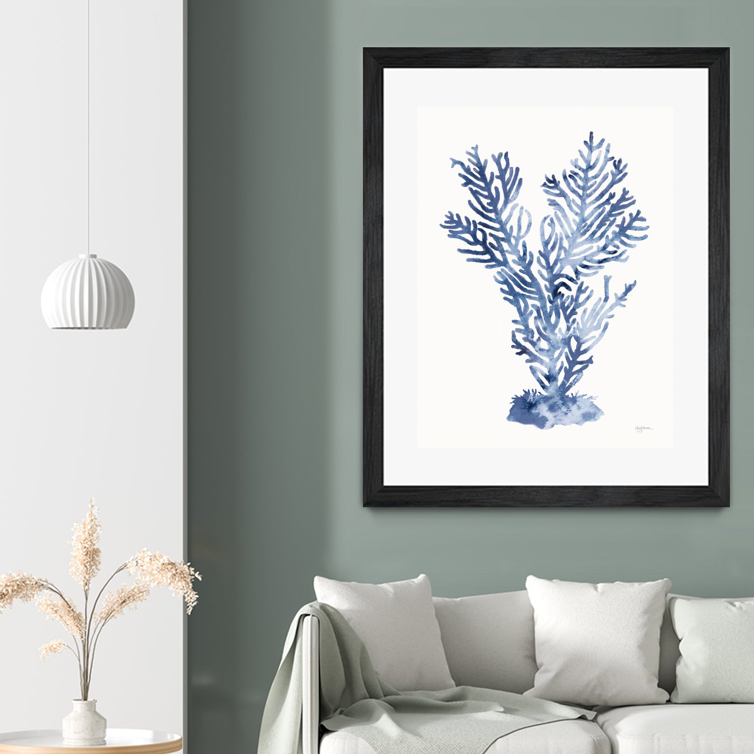 Shibori Coral I by Mary Urban on GIANT ART - blue