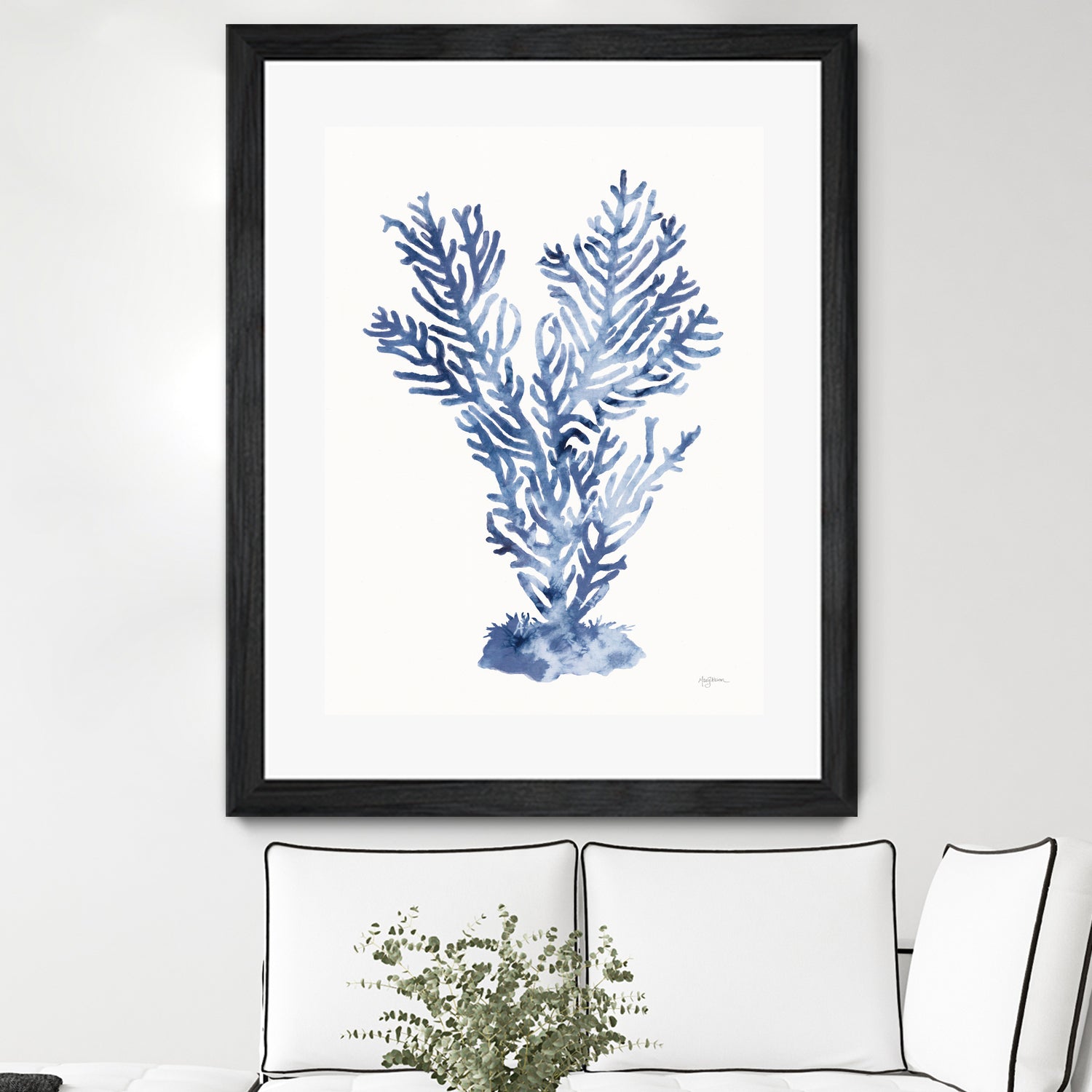 Shibori Coral I by Mary Urban on GIANT ART - blue