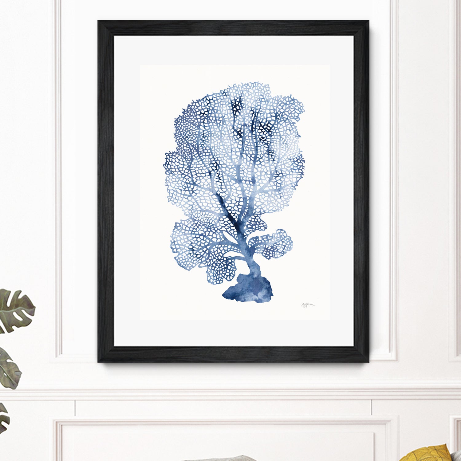 Shibori Coral II by Mary Urban on GIANT ART - blue
