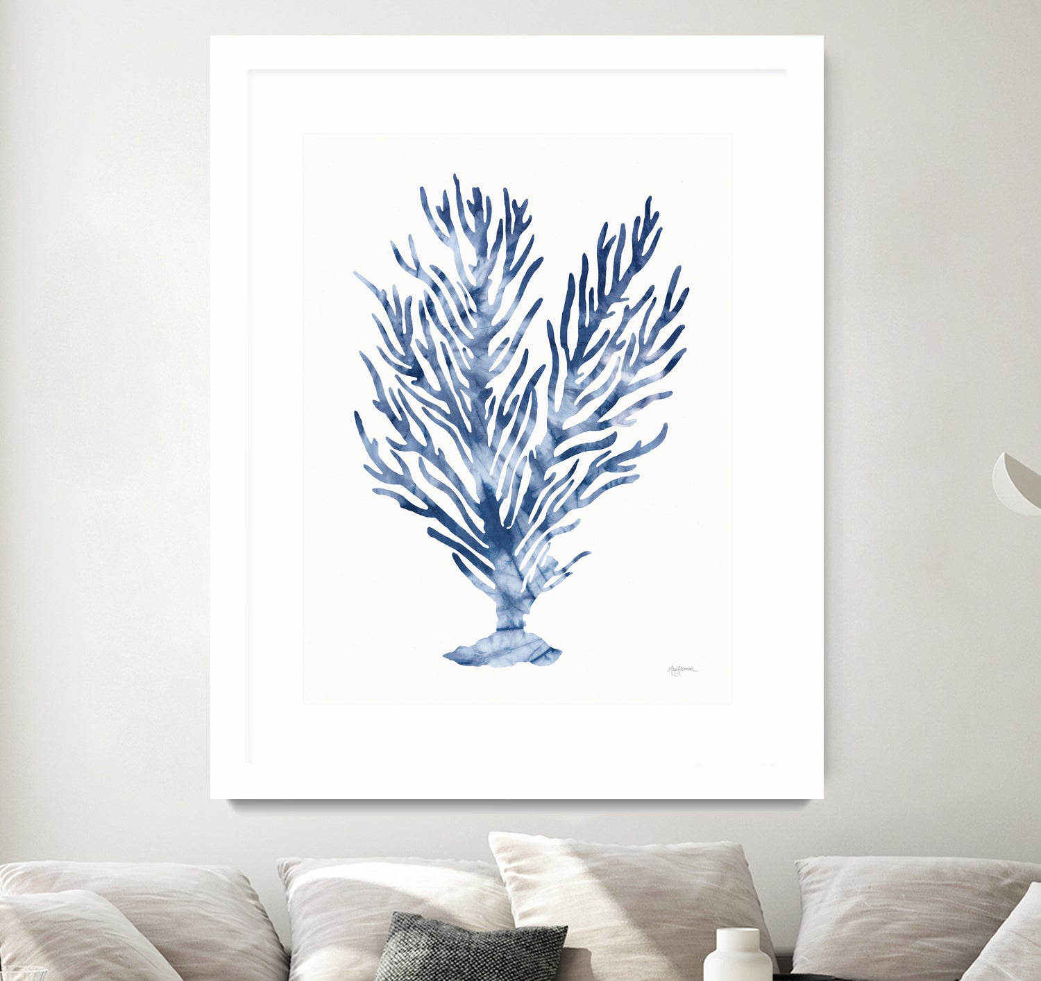 Shibori Coral IV by Mary Urban on GIANT ART - blue