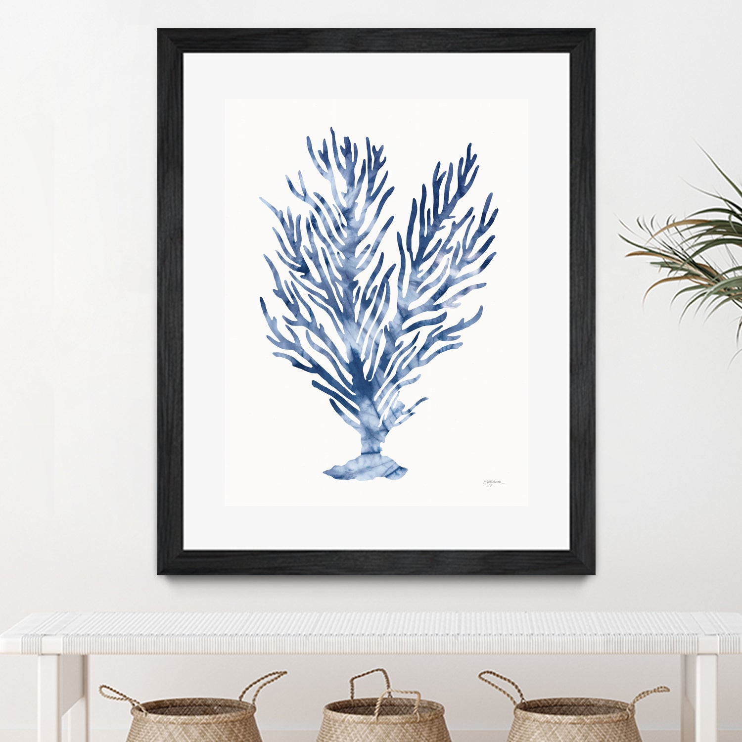 Shibori Coral IV by Mary Urban on GIANT ART - blue