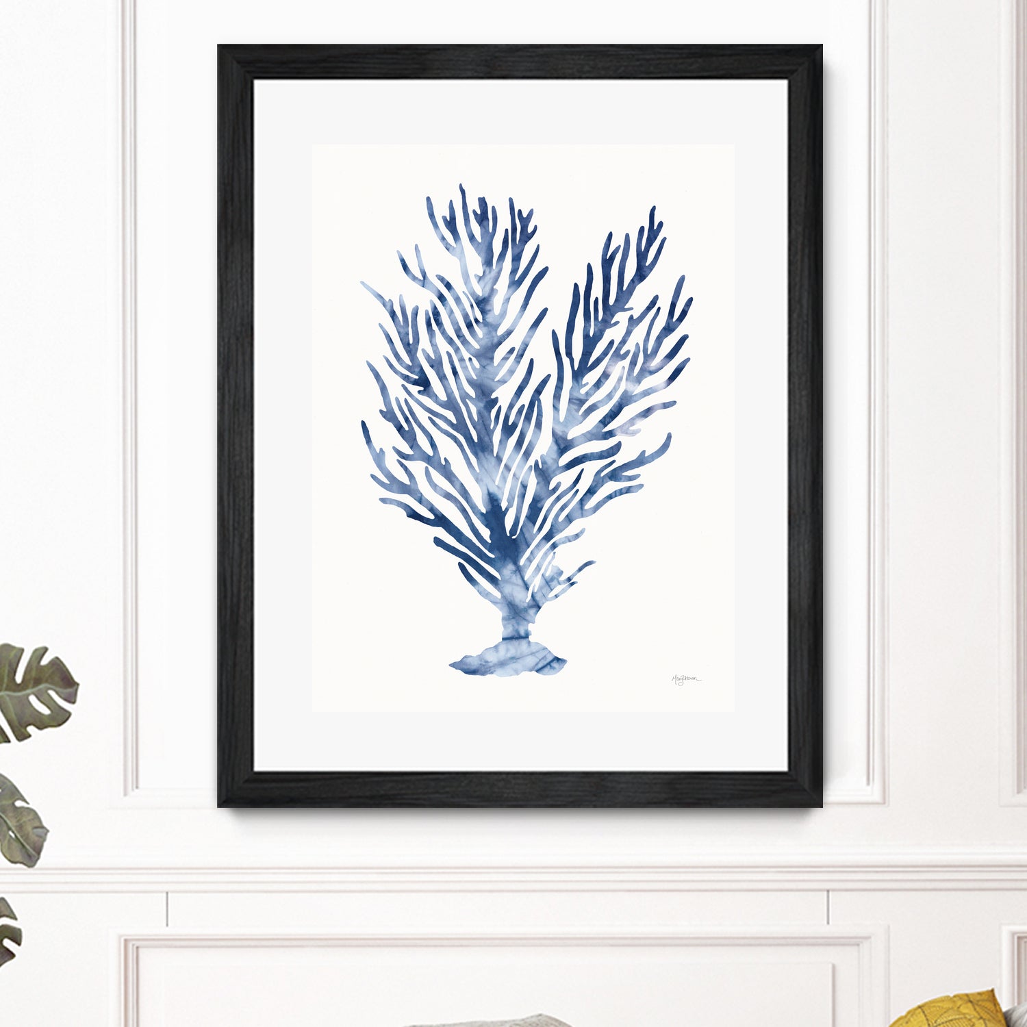 Shibori Coral IV by Mary Urban on GIANT ART - blue