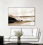 Vintage Landscape Mountainside by Yvette St. Amant on GIANT ART - black