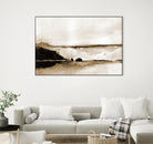 Vintage Landscape Mountainside by Yvette St. Amant on GIANT ART - black