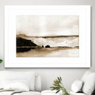 Vintage Landscape Mountainside by Yvette St. Amant on GIANT ART - black