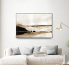 Vintage Landscape Mountainside by Yvette St. Amant on GIANT ART - black