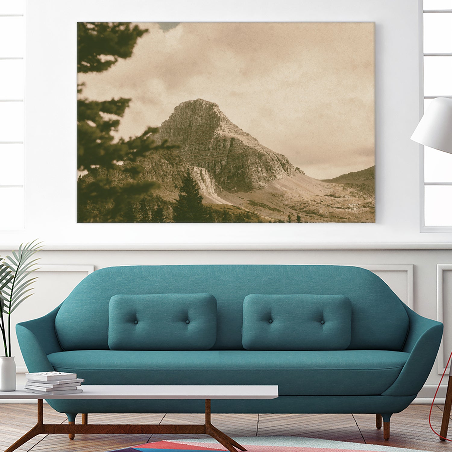 Mountainous I by Nathan Larson on GIANT ART - brown