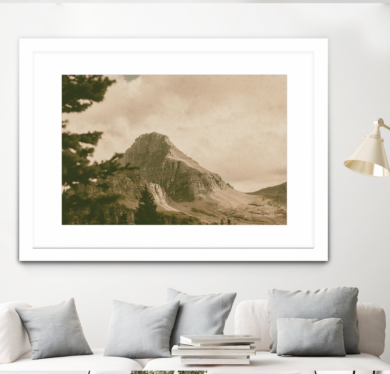Mountainous I by Nathan Larson on GIANT ART - brown