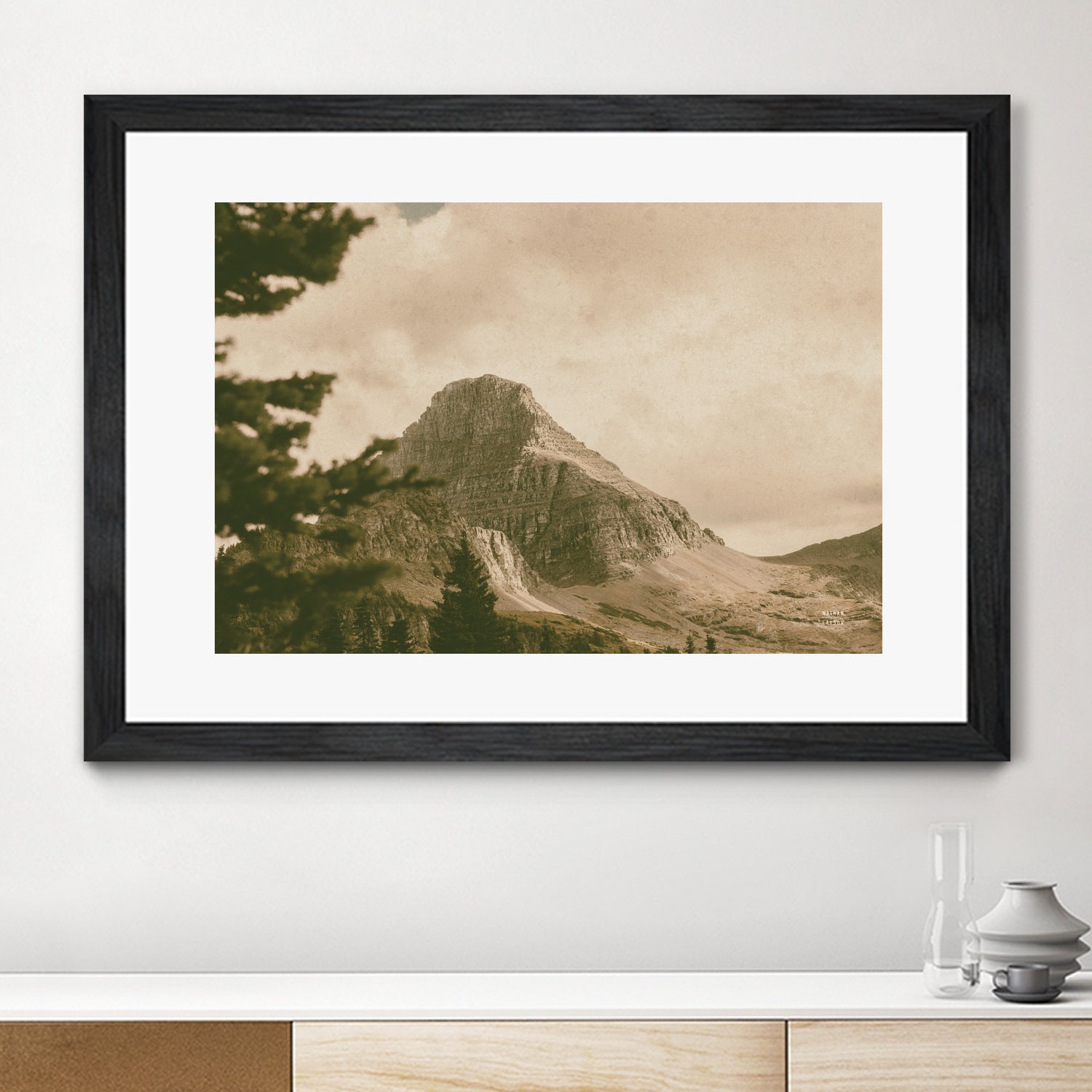 Mountainous I by Nathan Larson on GIANT ART - brown