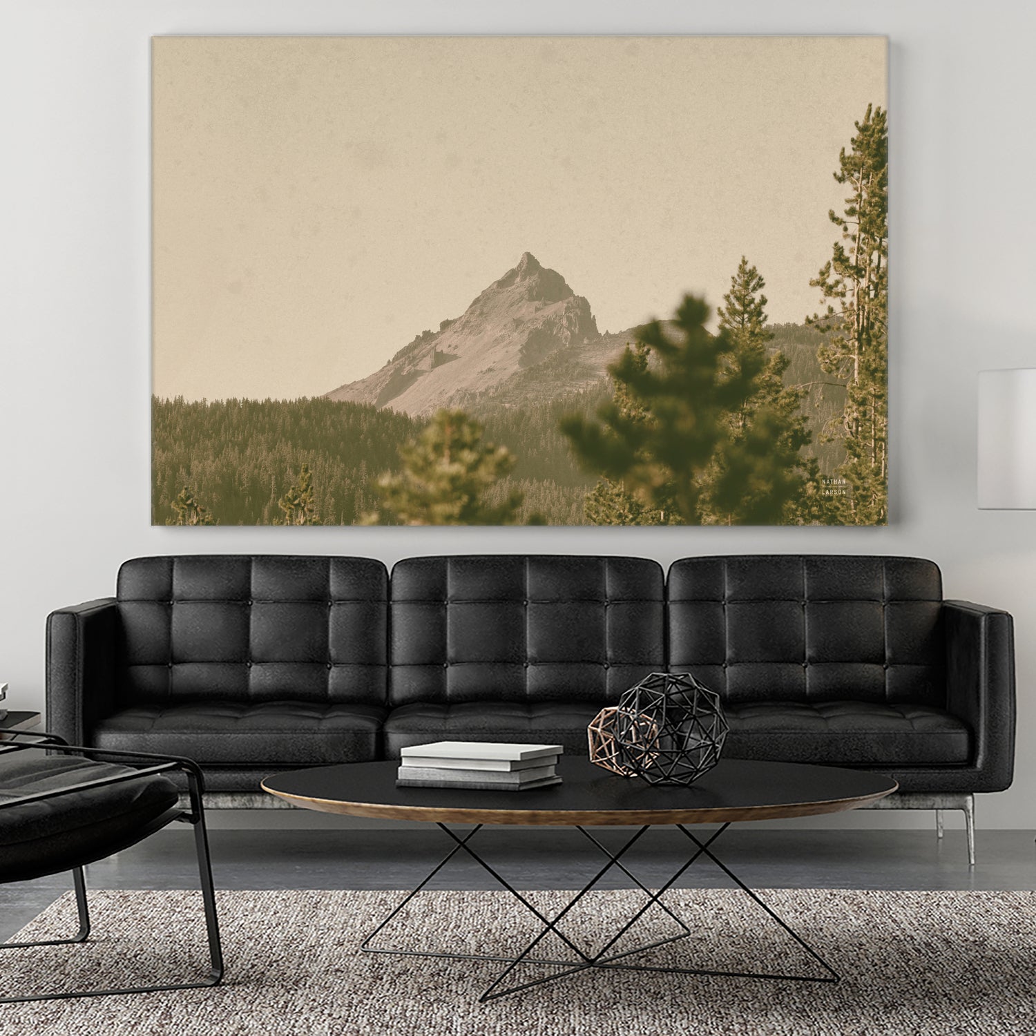 Mountainous II by Nathan Larson on GIANT ART - brown