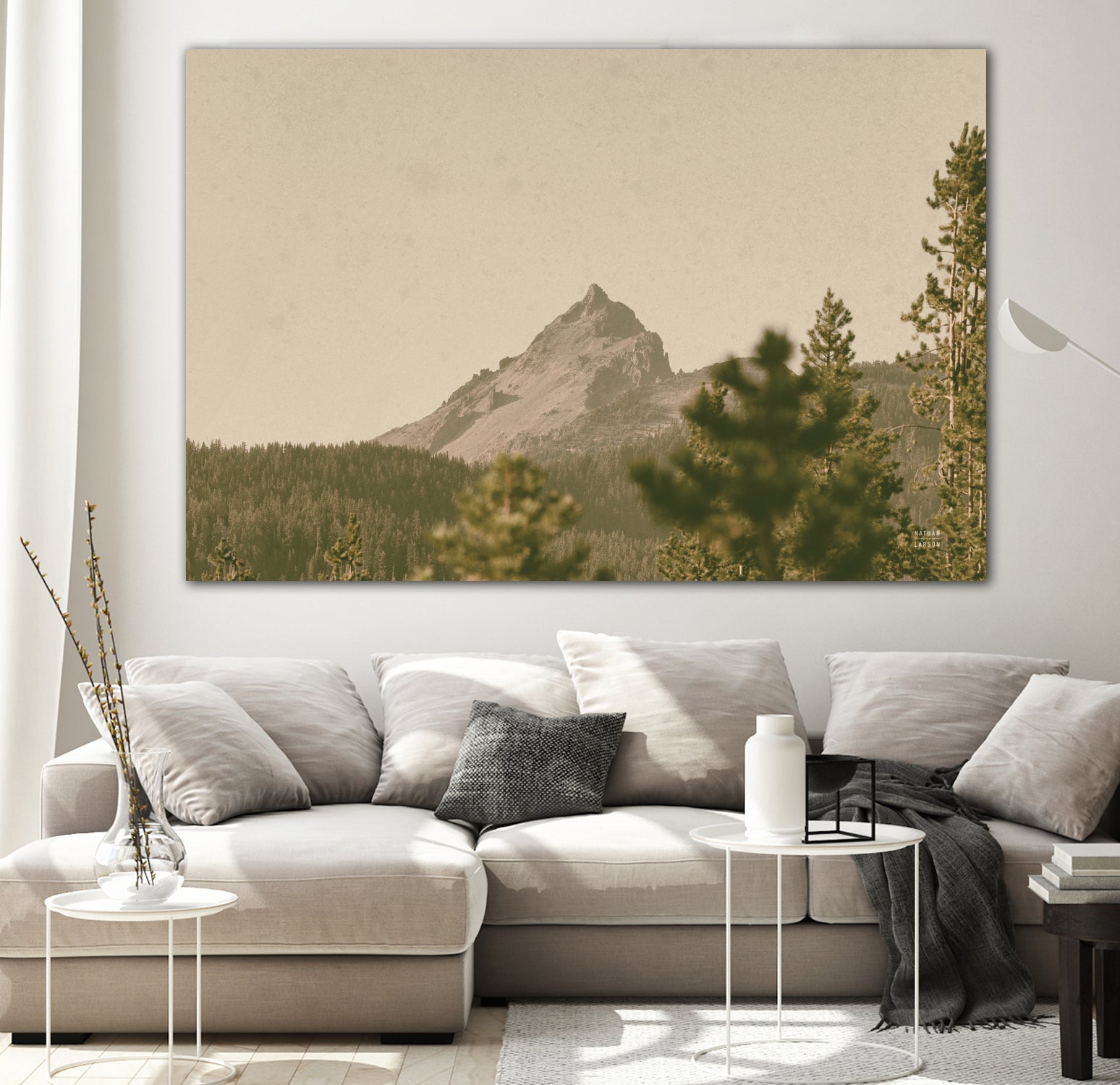 Mountainous II by Nathan Larson on GIANT ART - brown