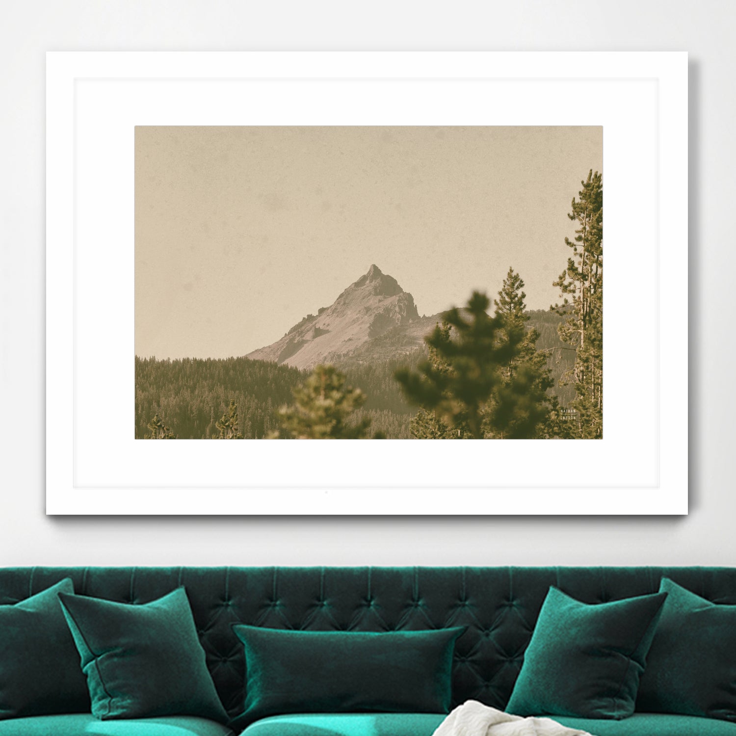 Mountainous II by Nathan Larson on GIANT ART - brown