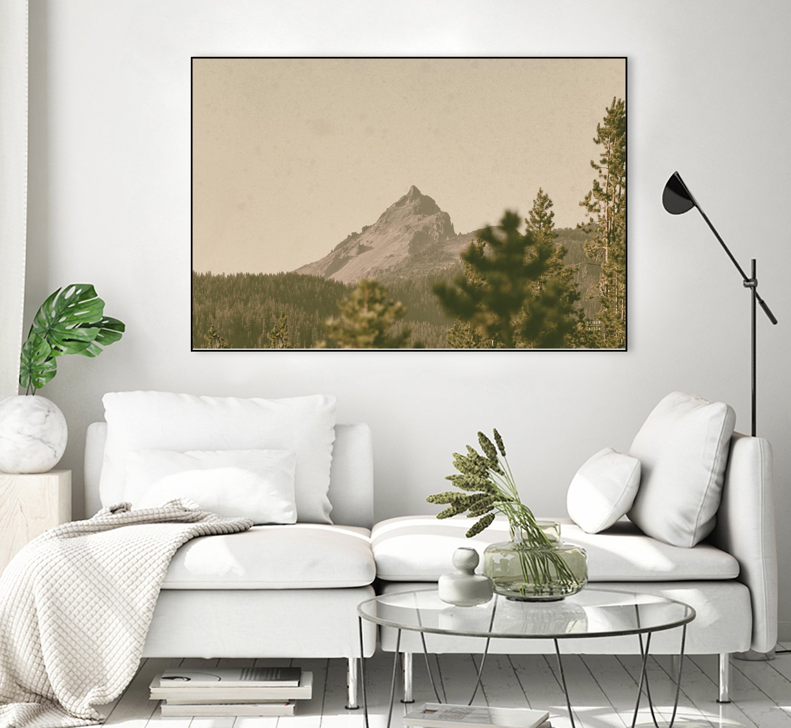Mountainous II by Nathan Larson on GIANT ART - brown