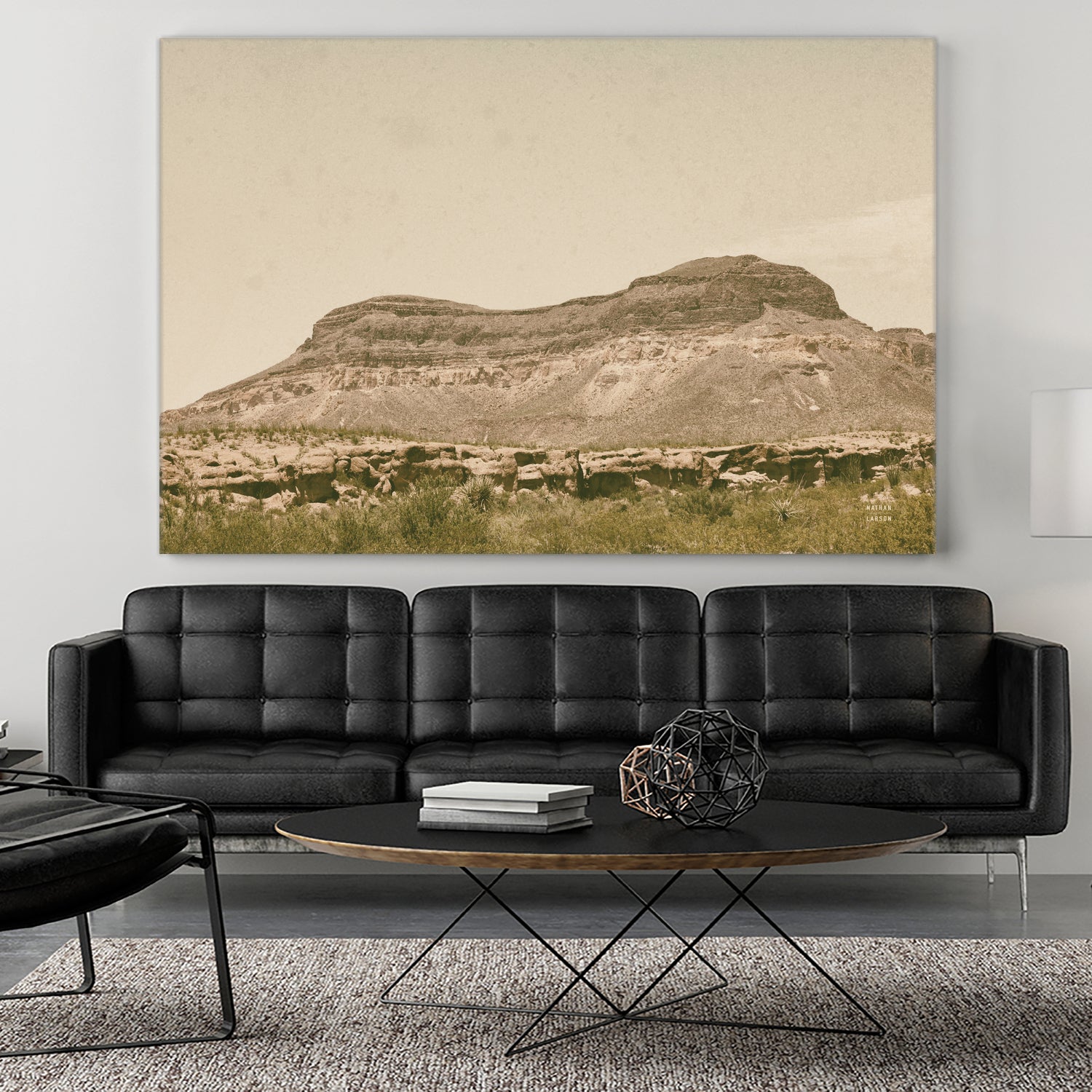 Mountainous III by Nathan Larson on GIANT ART - brown