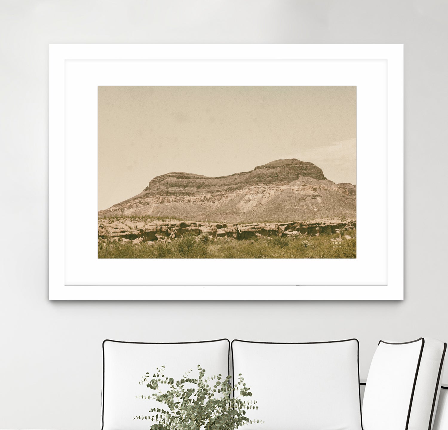 Mountainous III by Nathan Larson on GIANT ART - brown