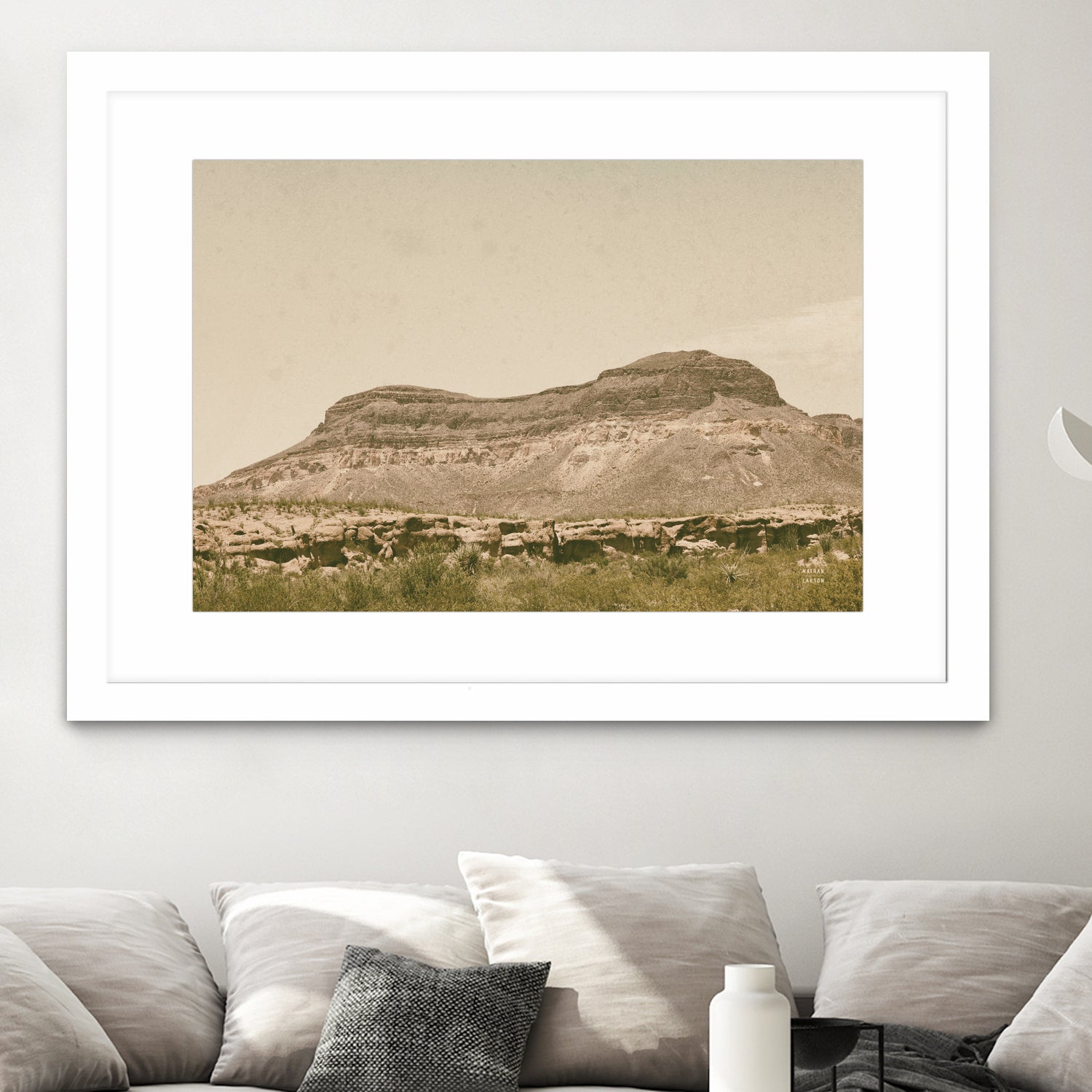 Mountainous III by Nathan Larson on GIANT ART - brown