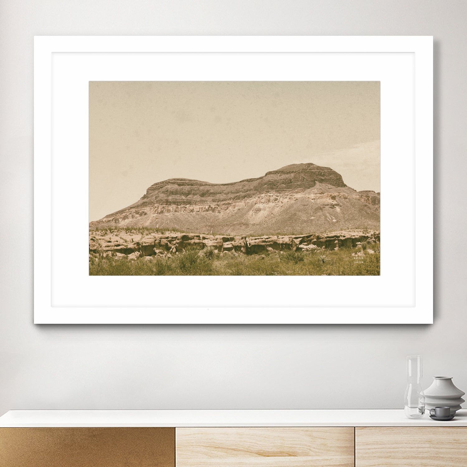 Mountainous III by Nathan Larson on GIANT ART - brown