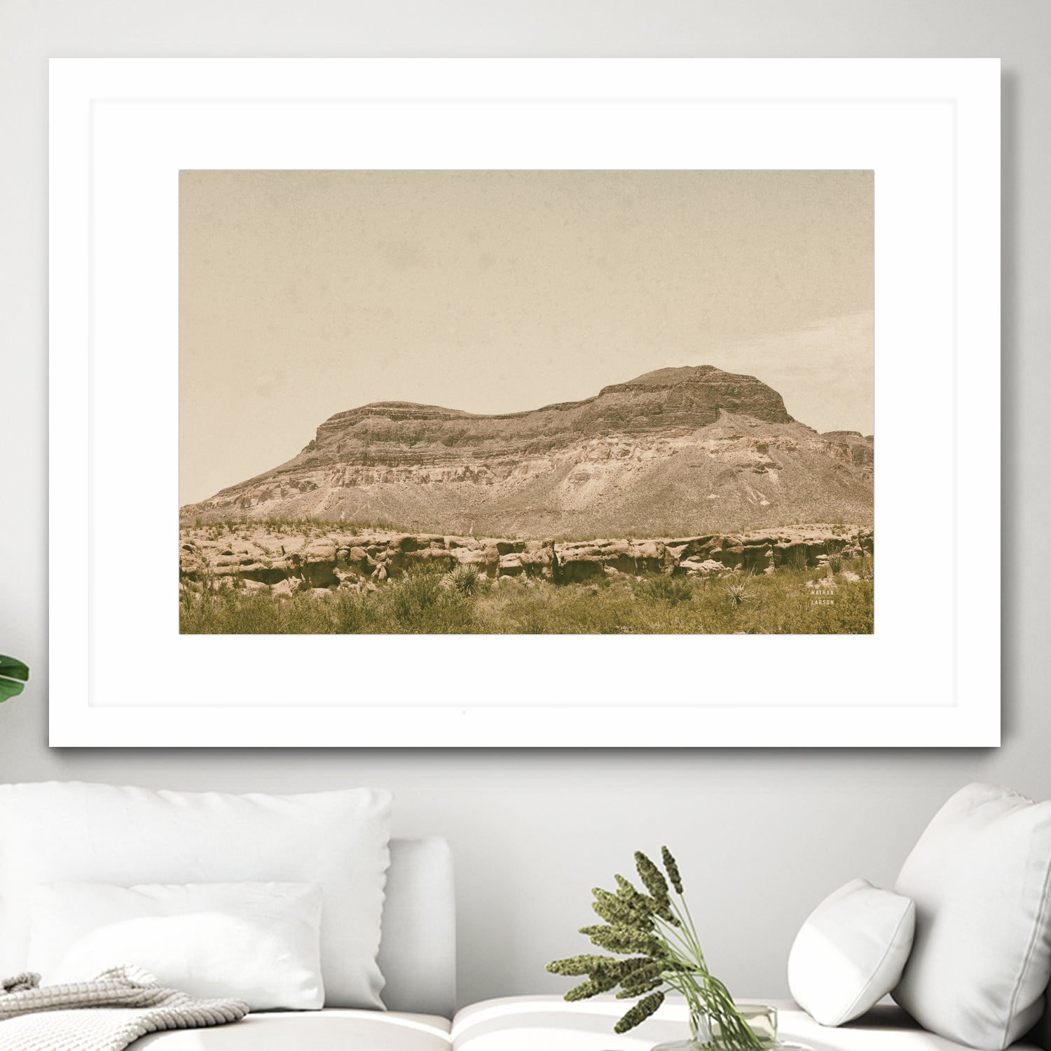 Mountainous III by Nathan Larson on GIANT ART - brown