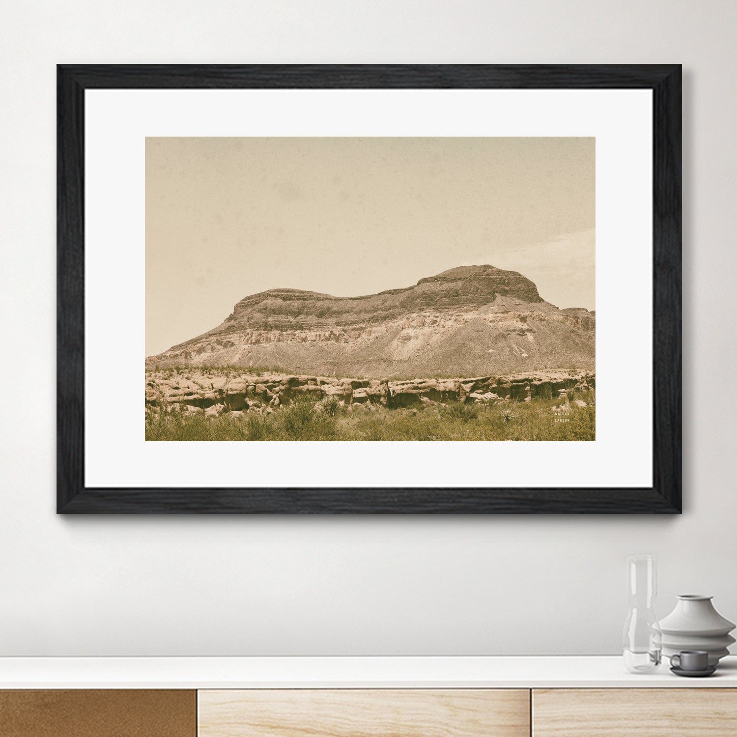 Mountainous III by Nathan Larson on GIANT ART - brown